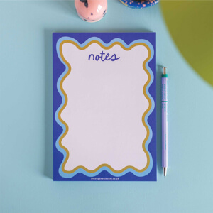 Good Tuesday Blue Wavy A5 Notepad